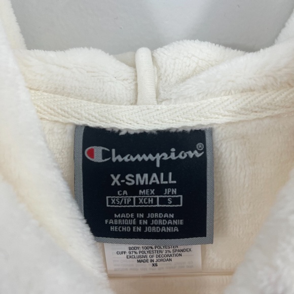 Champion Super Fleece Cream Cropped Sweater XS NWT - Picture 8 of 11